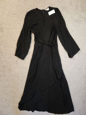 H&M Black Leopard Print Dress 0 XS